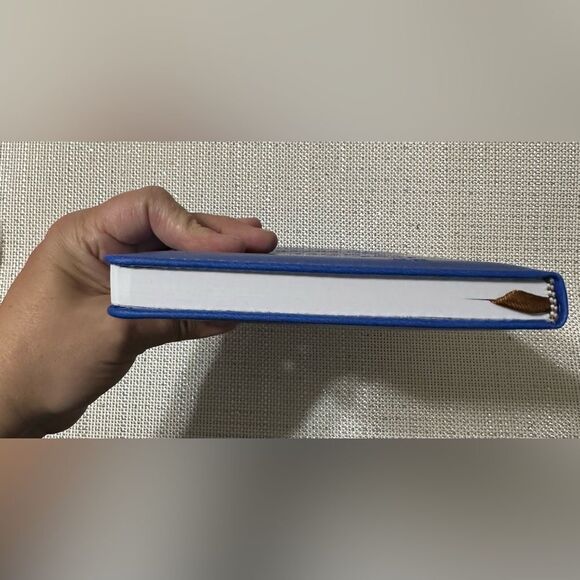 Blue Bible Verse Pink Hearts Faux Leather Bound Journal - Picture 6 of 16